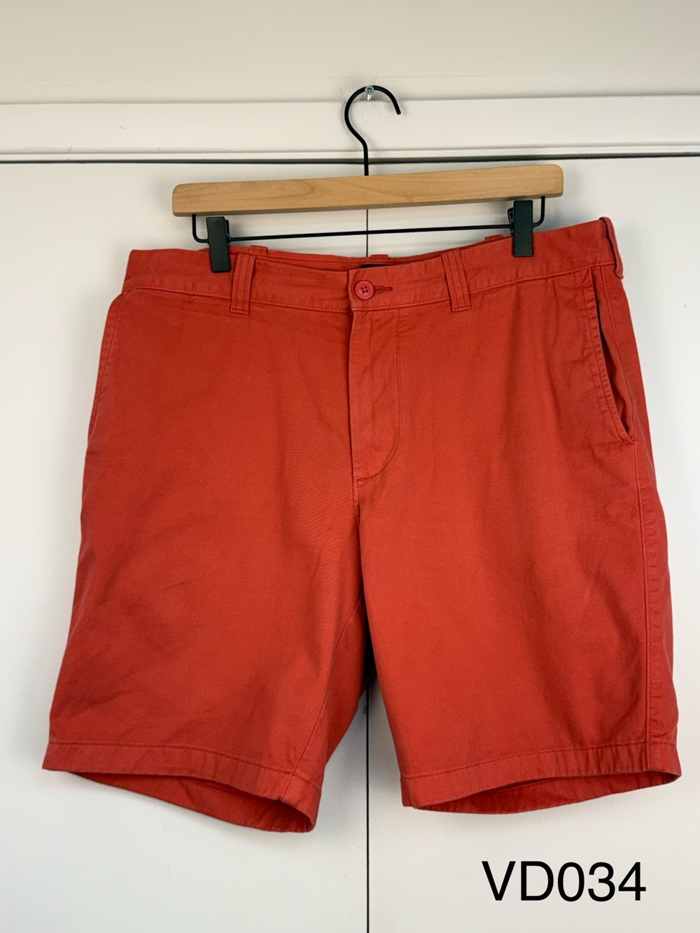 J.Crew Classic Stanton 9" Chino Shorts Coral Red Men's 34